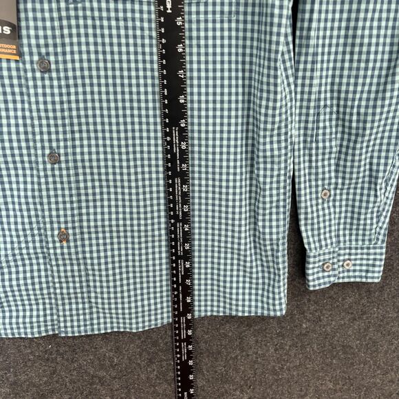 Orvis River Guide Long Sleeve Shirt Men's Medium Blue Plaid Active Fit Pockets - Picture 4 of 9